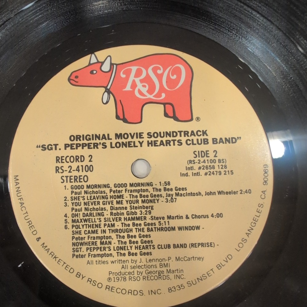 Sgt Peppers Lonely Hearts Club Band Movie Soundtrack 2LP Peter Frampton Bee Gees - Picture 6 of 9